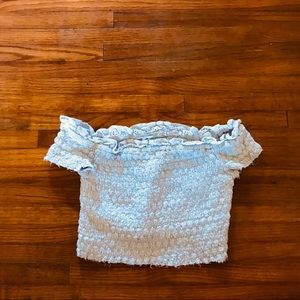 AE smocked crop top S